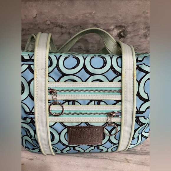 Coach Poppy 3D Op Art Glam Tote Purse Handbag‎ - Picture 6 of 16